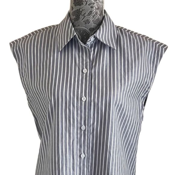 KAL Rieman Stripe Button Front Shirt Size Small - Picture 4 of 9